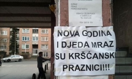 Plakati u Sarajevu: Nova godina je hrišćanski praznik