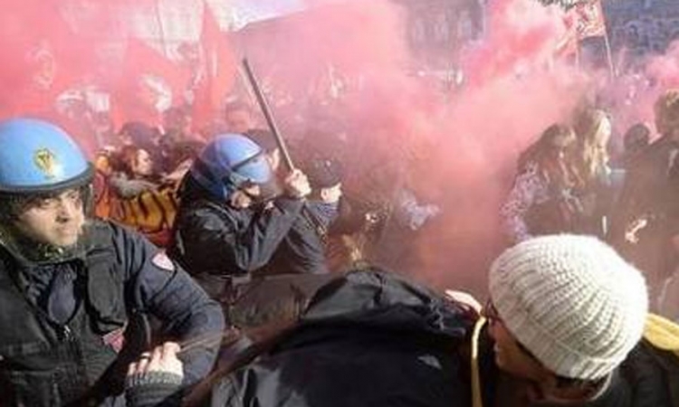 Demonstracije u Rimu, Veneciji i Torinu
