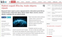 Hakerski napad na portal Klix.ba