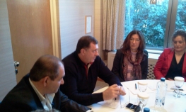 Dodik sa mitropolitom solunskim i privrednicima