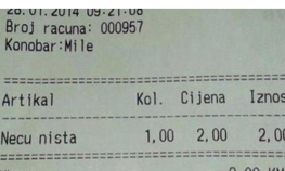 Konobar Mile "neću ništa" naplaćuje 2 KM