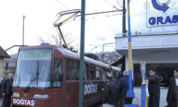 Tramvaji u funkciji od Ilidže do Tehničke škole