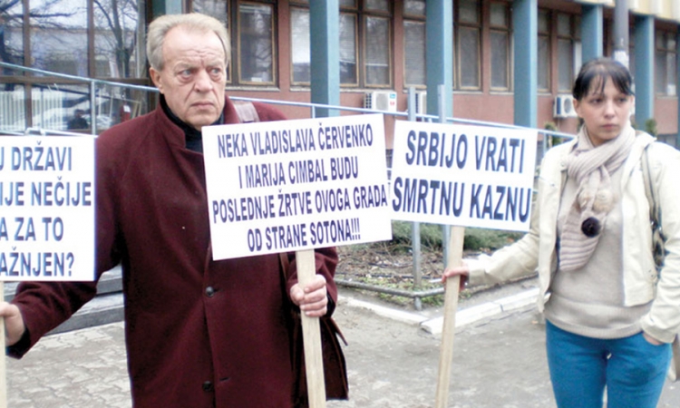 Protest porodice ubijene Vladislave Červenko