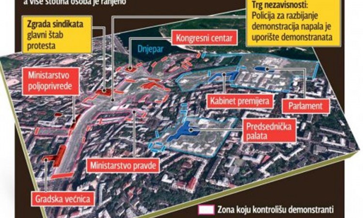 Kijev podijeljen na ratne zone