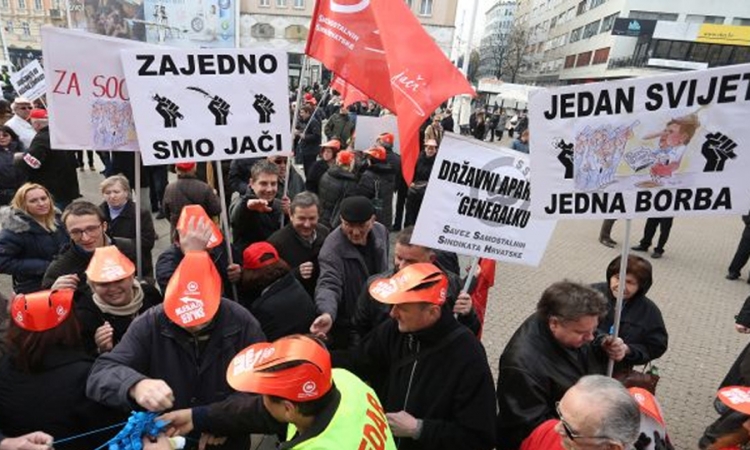 Sindikati protiv zakona o radu u Zagrebu