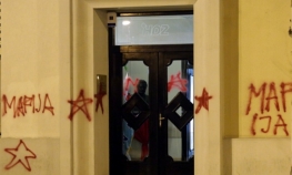 Sjedište HDZ-a u Zagrebu iscrtano sprejom