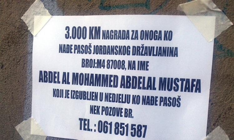 Biznismen nudi 3.000 KM za pronalazak ukradenog pasoša u Sarajevu