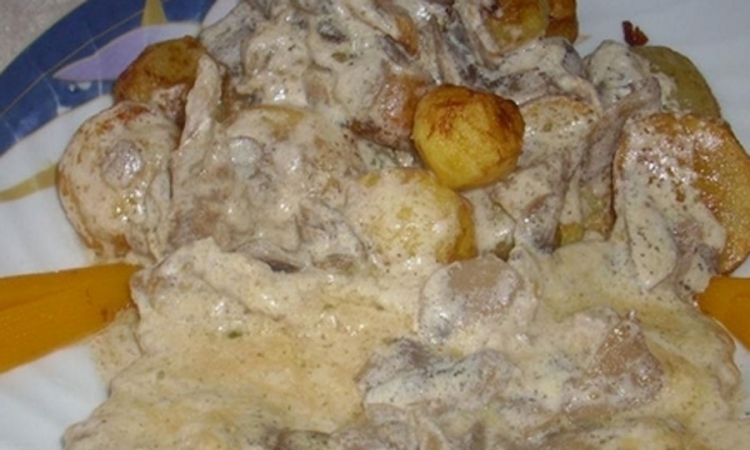 Juneće šnicle u bijelom sosu