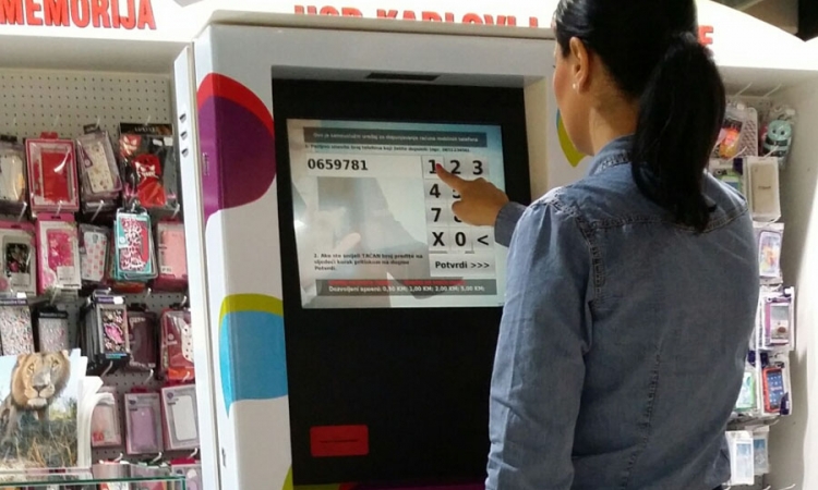 Samouslužni uređaj za m:tel elektronske dopune