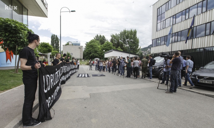  Protesti ispred zgrade UN-a u Sarajevu, podrška narodu Gaze