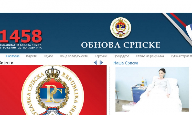 Pokrenut portal Obnova Srpske