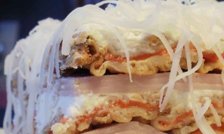 Torta s pečenim paprikama
