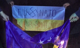 Zločin u Odesi obilježen paljenjem zastava u Kosovskoj Mitrovici