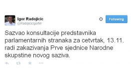 Konsultacije o terminu prve sjednice NSRS u četvrtak