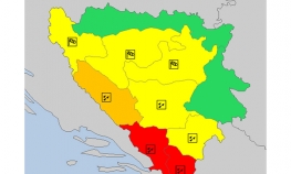 Upaljen crveni meteoalarm za Hercegovinu