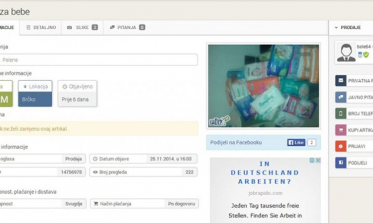 Prodaju pelene iz humanitarne pomoći