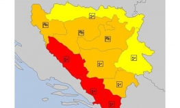 Tri vrste meteoalarma za BiH