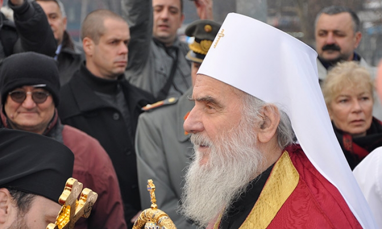 Patrijarh Irinej služi liturgiju u hramu Hrista Spasitelja