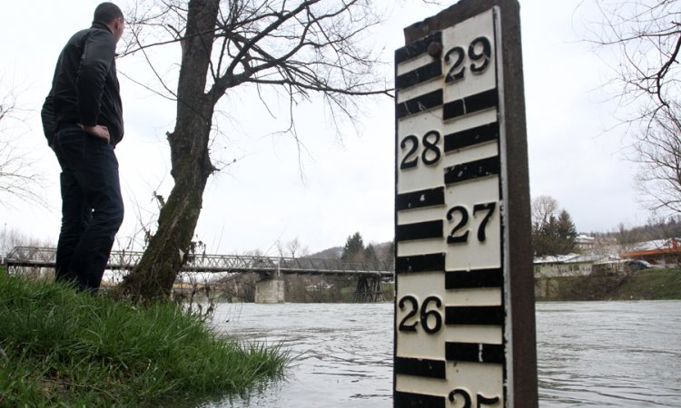 Manji vodostaj Vrbasa kod Banjaluke