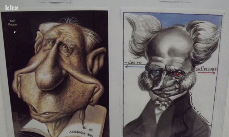 Karikature filozofa izložene u NUB RS