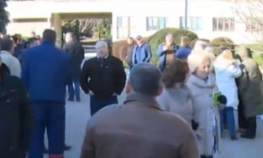 Radnici Kosmosa na protestu u Parku Mladen Stojanović