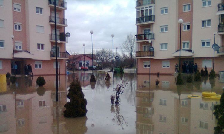 Poplavljene kuće  u Gračanici