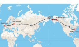 Ideja - autoput London - Moskva - Njujork