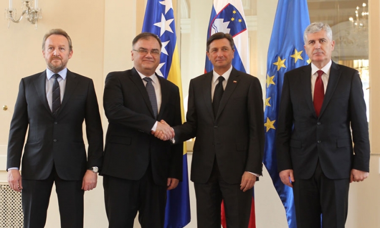 Svečani doček članova Predsjedništva BiH u Ljubljani   