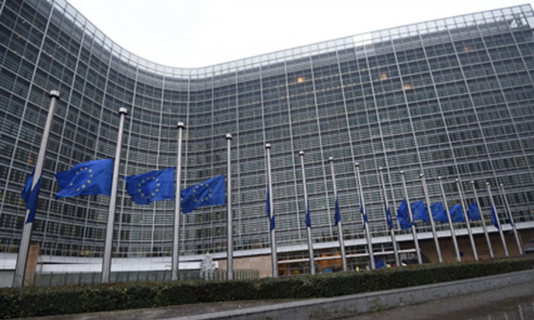 Zastave EU na pola koplja