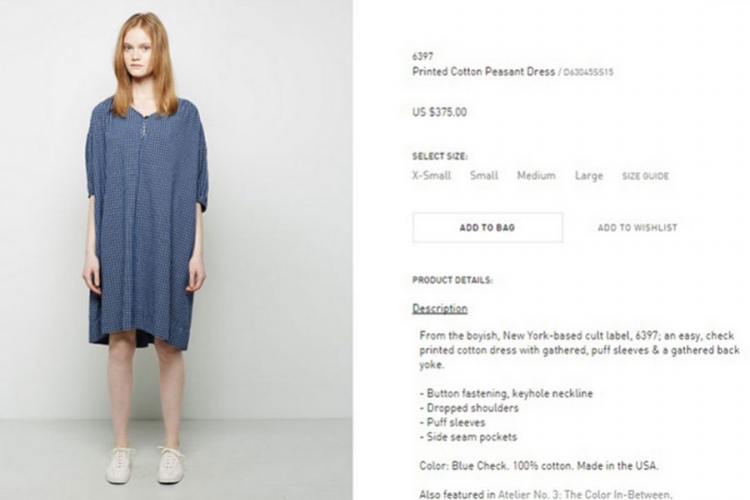 Haljina za "seljanke" košta 375 dolara