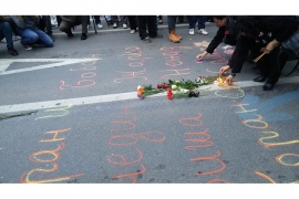 Mirni protest pred zgradom Vlade u Skoplju