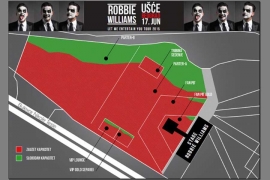 Niče grad na Ušću za koncert Robija Vilijamsa
