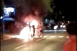 Motor izgorio u centru Modriče