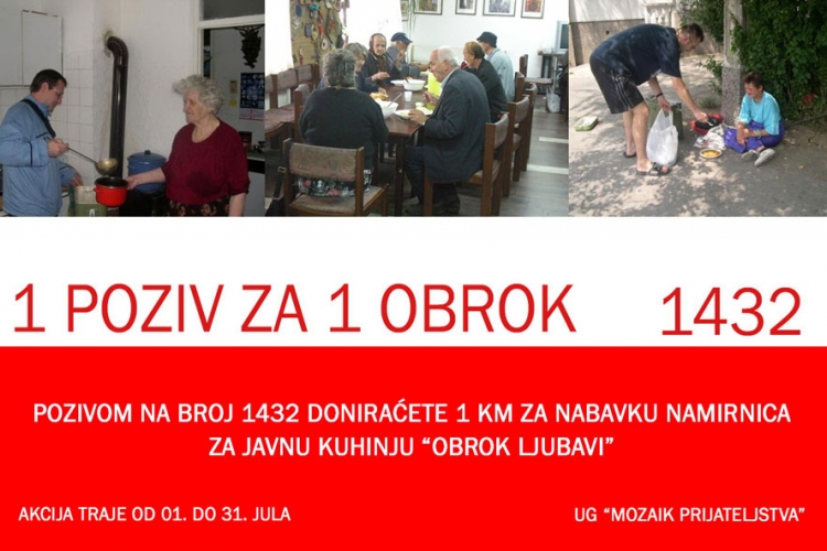 Otvoren broj 1432 za Obrok ljubavi