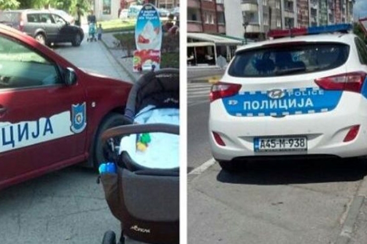 Banjaluka: Kako parkiraju policija i inspekcija (FOTO)