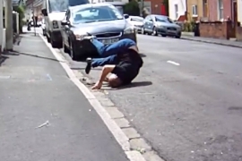 Napao biciklistu, pa se strmoglavio (VIDEO)