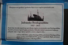 Radnici "sahranili" brodogradilište "Bijela"