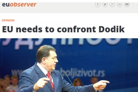 EUobzerver: Dodik prijeti da izbaci iz kolosijeka politiku EU