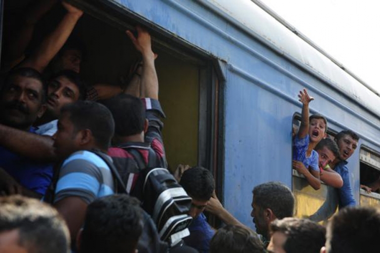 Tuča migranata za mjesto u vozu za Srbiju