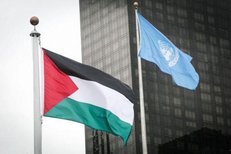 Zastava Palestine ispred UN-a