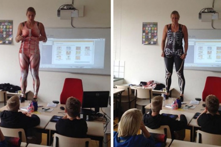 Profesorica se skinula i popela na sto kako vi učenicima objasnila ljudsku anatomiju
