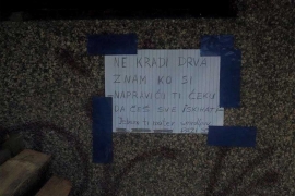Pročitajte poruku namjenjenu kradljivcima drva u Sarajevu