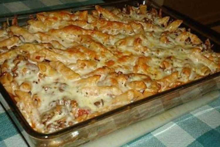 Zapečene makarone sa mljevenim mesom i šampinjonima
