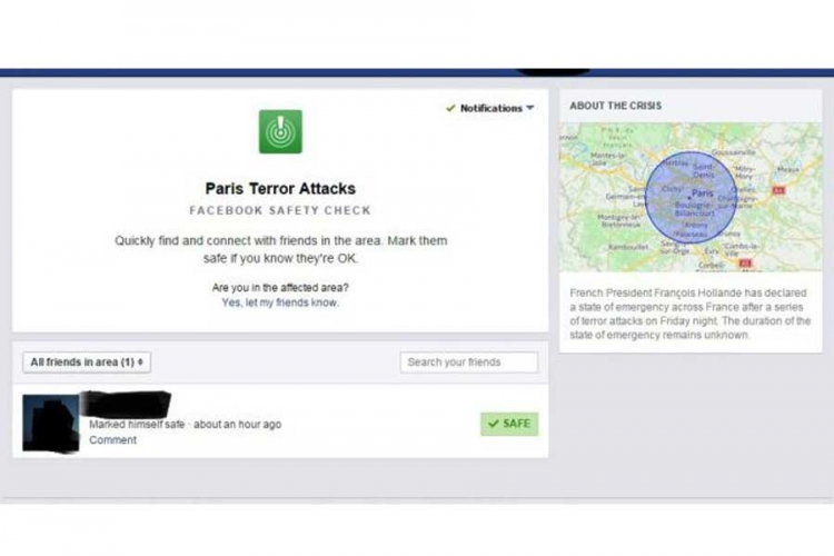 Facebook aktivirao safety check nakon napada u Parizu