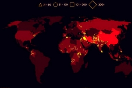 Svijet kao bojno polje: Ova mapa rasvjetljava 15 godina terorističkih ...