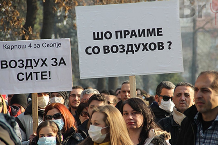Makedonija: Protest protiv zagađenja