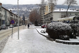 Foča: Trotoari kao klizališta