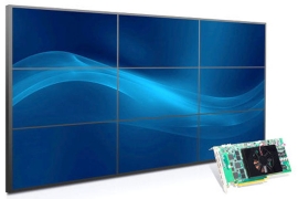 Grafička kartica koja prenosi signal na devet HDMI ekrana