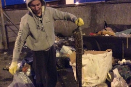 U Pančevu u kontejneru pronađen piton