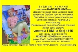 Otvoren humanitarni broj za liječenje šestogodišnje Mateje Railić 